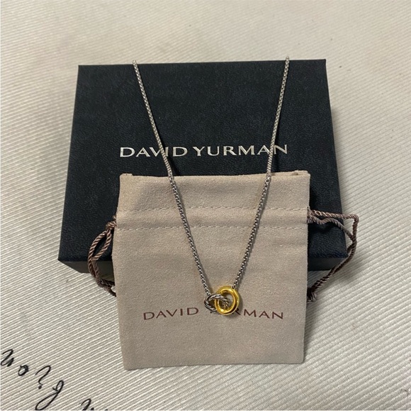 David Yurman Jewelry - David Yurman Two-Tone Cable Knot Necklace in Silver and Gold